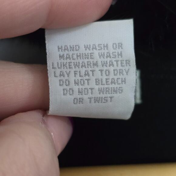 Design History Black Cardigan Angora Collar Cashmere Wool Rhinestone Clasp Large - Picture 6 of 6